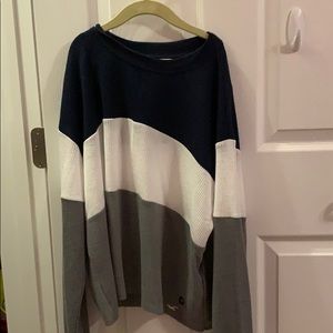 Hollister Blue White Grey Livht Sweater